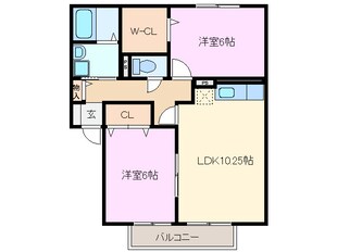 ドミール三日市　C棟の物件間取画像